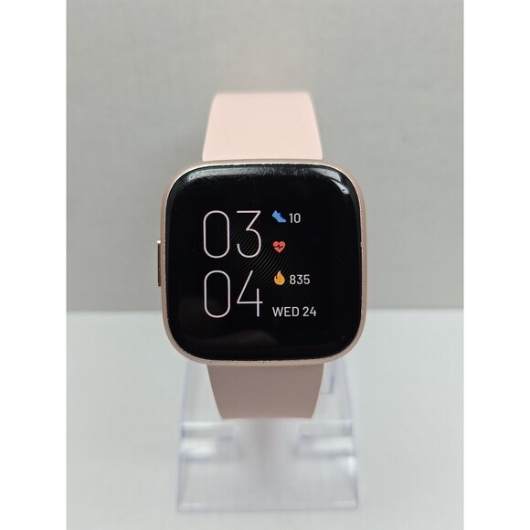 Fitbit Versa 2 Smartwatch Pink 40mm Alexa WR50M Always On Display No Charger - Picture 1 of 10